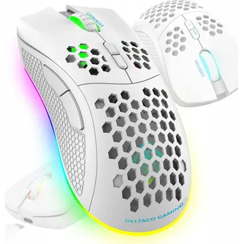 Drátová / Bezdrátová Myš Deltaco GAM-120-W 4800 dpi Bílá Herní