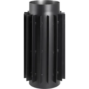 Kouřovod Trubka černá kouřová chladičová žebrovaná komínová 180 mm