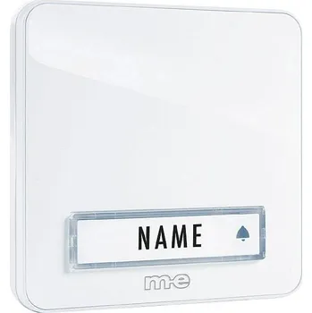Domovní zvonek m-e modern-electronics KTA-1 W deska zvonku se jmenovkou 1násobné bílá 12 V/1 A