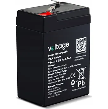 Záložní baterie Akumulátor AGM Voltage 6V 4,5Ah VE6-4.5