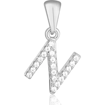 Přívěsek Stříbrný přívěsek iniciála písmeno N