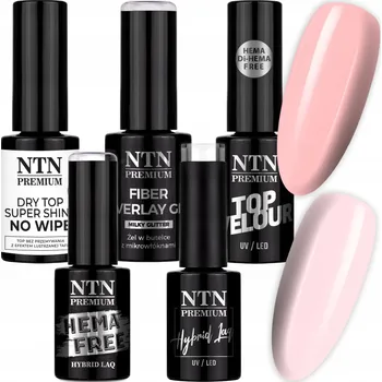 Lak na nehty Sada na nehty Classic French 2x Hybridní lak NTN 5g + Gel + 2x Top