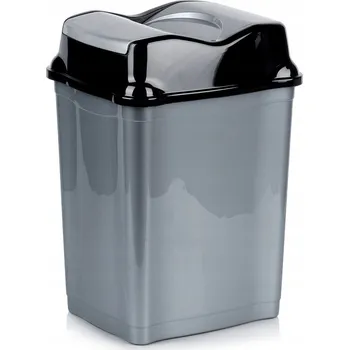 Odpadkový koš PLASTOVÝ KOŠ NA ODPADKY ŠEDÝ KANCELÁŘSKÝ KOUPELNOVÝ KUCHYŇSKÝ