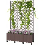 Mřížka s květináčem truhlík se samozavlažovacím systémem | hnědá