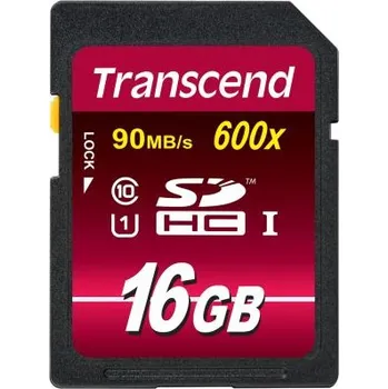 Paměťová karta Karta SD SDHC 16 GB MLC Transcend -25 → plus 85°C
