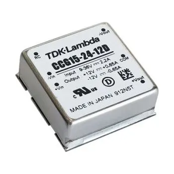 Měnič napětí DC-DC převodník 15W, výstup: ±15V dc 500mA 1.5kV dc, Vin 9→ 36 V stejnosm