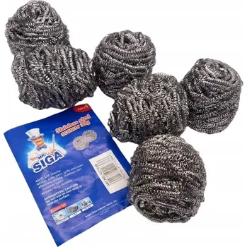 Utěrka Kuchyňská drátěnka na nádobí DRÁTĚNKY KUCHYŇSKÉ OCELOVÉ 6 KS