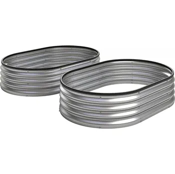 Vyvýšený záhon Vyvýšený záhon 135 x 90 x 30 cm | stříbrný