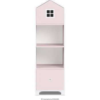 regál Dětský regál se zásuvkou MIRUM růžový/bílý