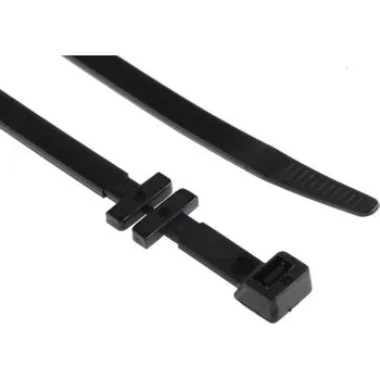 Organizace kabelů Kabelová vázací páska - lávka 320mm 7.6 mm Černá Nylon 66 RS PRO