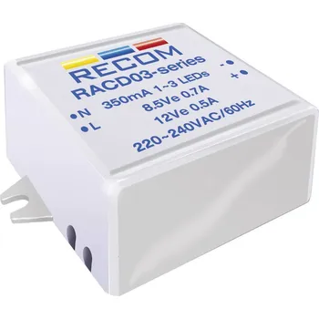 Náhon tachometru Recom Lighting RACD03-700 LED zdroj konstantního proudu, 3 W, 700 mA, 4.5 V/DC, max. vstupní 264 V/AC
