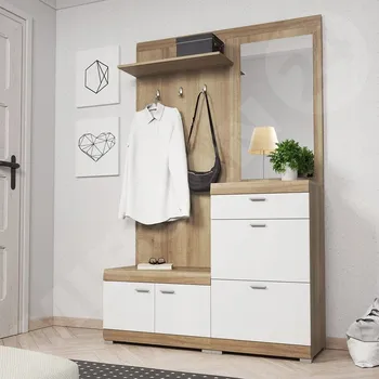 Šatní skříň Šatní skříň Mirjan Kuba 135 x 197 x 34 cm, vícebarevná