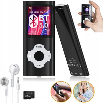 BLUETOOTH MP3 PŘEHRÁVAČ 32GB PŘENOSNÝ + SLUCHÁTKA