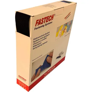 Zip FASTECH® B50-SK--JV999925 pásek se suchým zipem, zalepení akrylátem, jersey, (d x š) 25 m x 50 mm, černá, 25 m