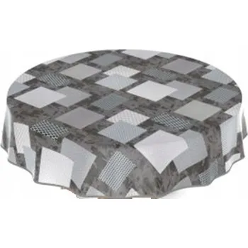 Prostěradlo Voskovaný ubrus 120 cm kulatý Anro patchwork Emily šedý