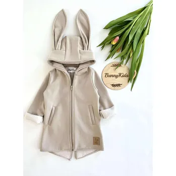 BUNNY KIDS MIKINO-KABÁTEK ZAJÍC – BÉŽOVÝ 104/110