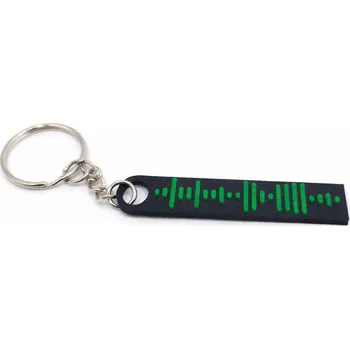 Kliksy Hudební klíčenka s kódem skladby – osobní dárek 3D výroba Barva: Black, Přívěsek: Ano