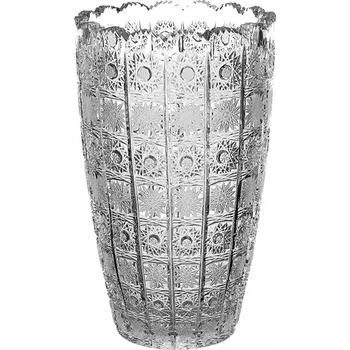 Váza Bohemia Crystal broušená váza křišťál 80756/255mm. Bohatý brus Klasik.