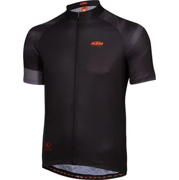 Cyklistické oblečení Dres KTM FACTORY LINE JERSEY SHORTSLEEVE, BLACK/ORANGE XXL