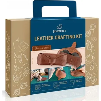 Pracovní nůž BeaverCraft sada na výrobu pouzdra na brýle Leather Crafting Kit Glasses Case