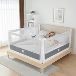 Zábrana na postel Monkey Mum® Popular - 150 cm - světle šedá
