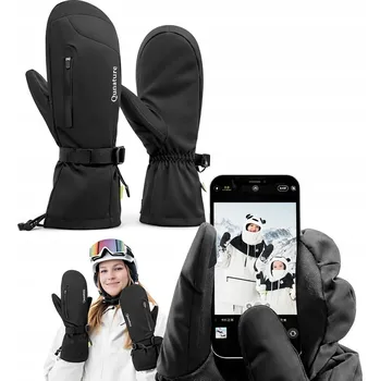 Rukavice QUNATURE PÁNSKÉ LYŽAŘSKÉ RUKAVICE DÁMSKÉ vel M, VĚTRUODOLNÉ, TEPLÉ