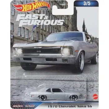 Hračka Chevrolet Nova SS 1970 silver Fast & Furious 1:64 - Hot Wheels Chevrolet Nova - model auta
