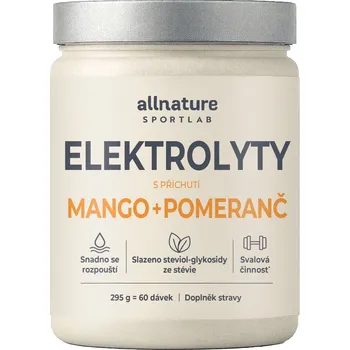 Nápoj pro sportovce Allnature Sportlab Elektrolyty mango + pomeranč 295 g