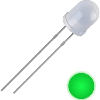 Dioda Quadrios 2111O169 LED s vývody zelená kulatý 5 mm 2500 mcd 30 ° 20 mA 3 V