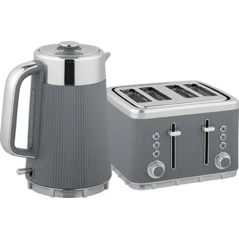 Rychlovarná konvice Sada konvice a topinkovače | šedá + stříbrná