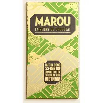 Čokoláda Marou Mléčná čokoláda 55 % Kokosové mléko Ben Tre
