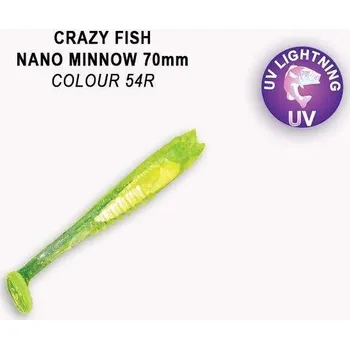Gumová nástraha Crazy Fish Nano Minnow 9cm 54R (5ks)