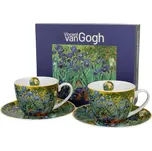 Porcelánový šálek s podšálkem Van Gogh Irises 250 ml sada 2ks