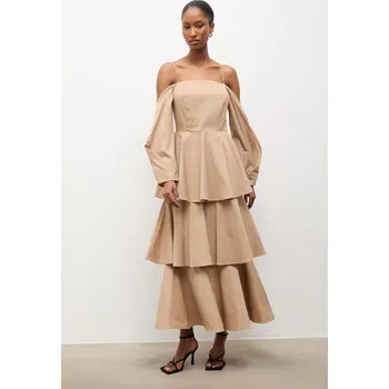 Dámské šaty Šaty Answear.LAB d790265330.ijs béžová 80X, vel. M