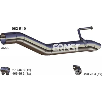 Auto-moto Výfuková trubka ERNST 062510