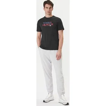 Pánské tričko Tommy Hilfiger T-Shirt Brand Love Big Text MW0MW42369 Černá Regular Fit XXL