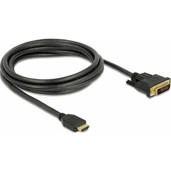 Video kabel Delock HDMI / DVI kabel Zástrčka HDMI-A, DVI-D 24 plus 1pol. Zástrčka 2 m černá 85654 třížilový stíněný, pozlacené kontakty HDMI kabel