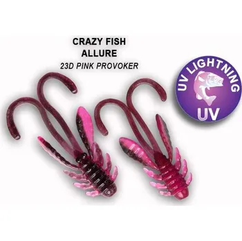 Gumová nástraha Crazy Fish Allure 4cm 23D Pink Provoker (8ks)