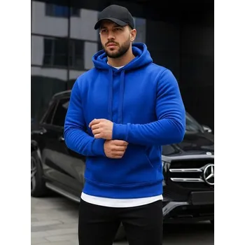 Pánská mikina Buďchlap Trendy jednoduchá modrá mikina