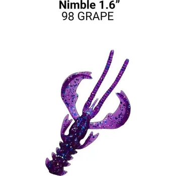 Gumová nástraha Crazy Fish Nimble 4cm 98 Grape (9ks)