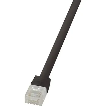 Datový kabel LogiLink CF2073U RJ45 síťové kabely, propojovací kabely CAT 6 U/UTP 5.00 m černá flexibilní provedení 1 ks