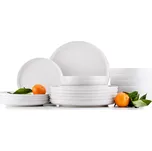 Jídelní sada talířů pro 6 osob VICTO II 18 ks bílá