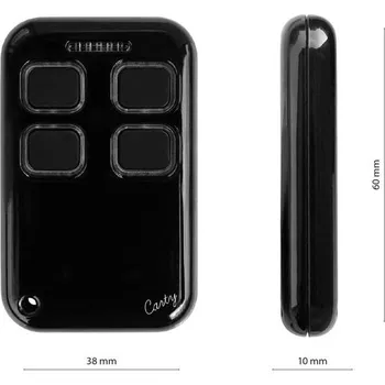 Dálkový ovladač vrat CARTY-C4d černý - čtyřkanálový klonovací dálkový ovladač