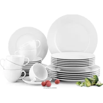 Talíř Porcelánová jídelní sada 30 ks nádobí MUSCARI bílá