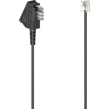 Hama telefonní kabel [1x telefonní zástrčka TAE-N - 1x RJ11 zástrčka 6p2c] 10 m černá
