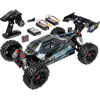 RC model auta Carson Modellsport Virus 4.2 XL černá, tyrkysová 1:8 RC model auta elektrický Buggy 100procent RtR 2,4 GHz vč. akumulátorů, nabíječky a baterie ovladače