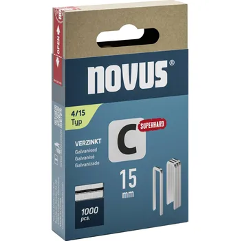Spona do sešívačky Novus Tools 042-0801 sponky s úzkým hřbetem Typ 4 1000 ks Rozměry (d x š) 15 mm x 6.1 mm
