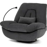 Polohovací křeslo TV-7081 GREY2 elektrické zabudované ovládání, látka šedá