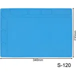 Tepelně odolná silikonová pájecí podložka S-120 (BESTOOL) - 34x23cm