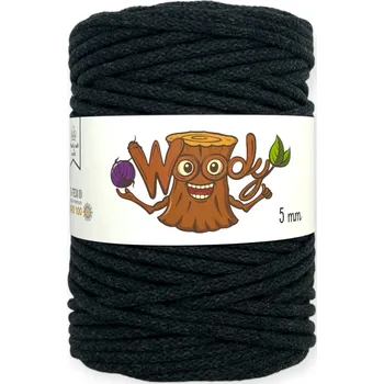 Příze Woody 5 mm – Antracit (100m)